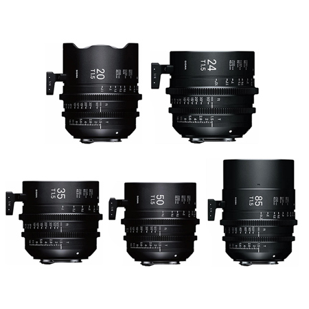Sigma FF High-Speed Prime 20mm T1.5, 24mm T1.5, 35mm T1.5, 50mm T1.5, 85mm T1.5 Cine Lenses for Canon EF, Meter