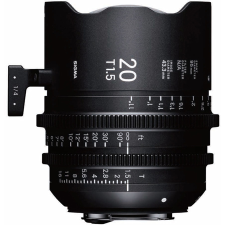 Sigma 20mm T1.5 FF High-Speed Prime Cine Lens for Sony E, Meter