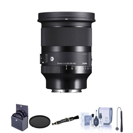 Sigma 20mm f/1.4 DG DN Art Lens for Sony E with Essential Kit