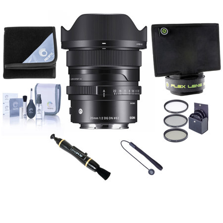 Sigma 20mm f/2 DG DN Contemporary Lens for L Mount with Free Accessories Kit