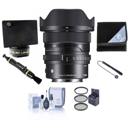 Sigma 20mm f/2 DG DN Contemporary Lens for Sony E with Accessories Kit