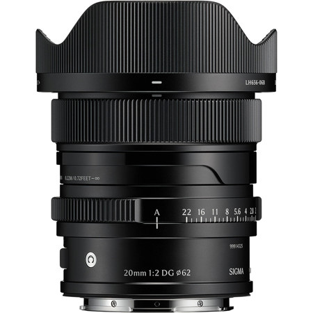Sigma 20mm f/2 DG Contemporary Lens for L Mount, Black
