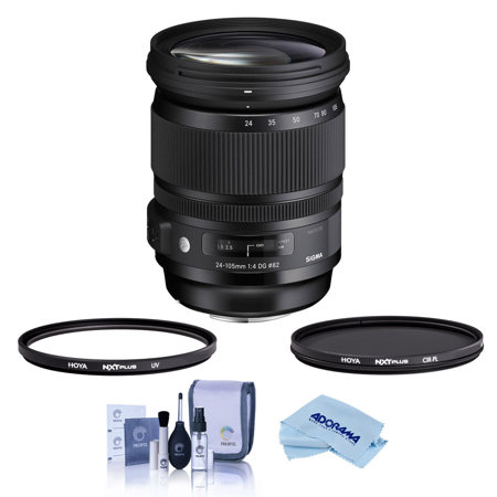Sigma 24-105mm f/4.0 DG OS HSM ART Lens for Canon EF with Hoya UV+CPL Filter Kit