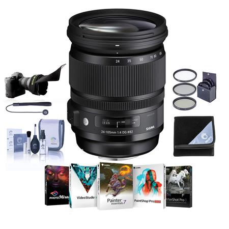 Sigma 24-105mm f/4.0 DG OS HSM ART Lens for Nikon F with Free Accessories  Kit