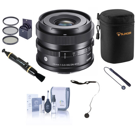 Sigma 24mm f/3.5 DG DN Contemporary Lens for Sony E with Accessories Kit