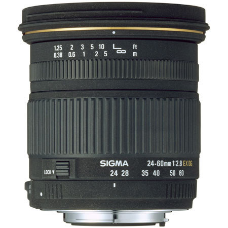 Sigma 24-60mm f/2.8 EX DG Aspherical AutoFocus Standard Zoom Lens with Hood for the Maxxum & Sony Alpha Mount.