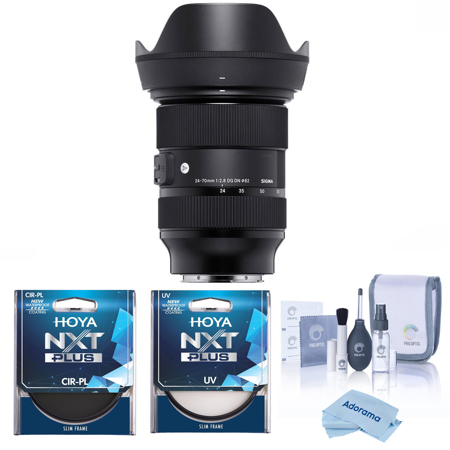 Sigma 24-70mm f/2.8 DG DN Art Lens for L Mount, Bundle w/82mm UV and CPL Filters