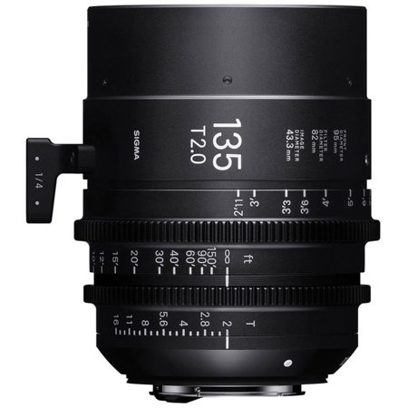 Sigma 135mm T2.0 Fully Luminous High-Speed Prime Cine Lens for Canon EF, Feet