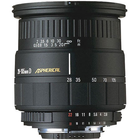 Sigma 28-105mm f/2.8-4 DG Aspherical AutoFocus Wide Angle Zoom Lens with Hood for Sigma Cameras