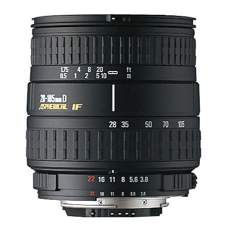 Sigma 28-105mm f/3.8-5.6 UC-III Aspherical IF Wide Angle Telephoto Zoom Lens with Hood for Pentax AF Cameras