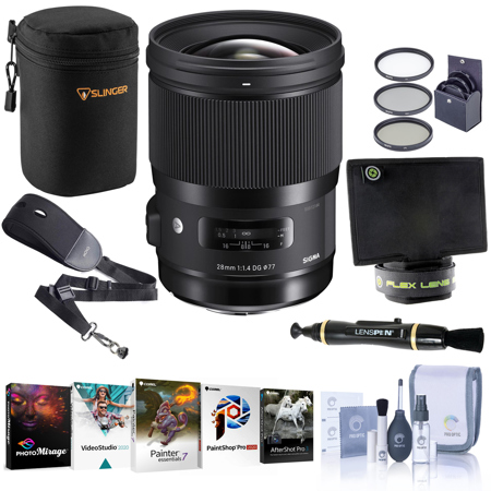 Sigma 28mm f/1.4 DG HSM ART Lens for Canon EF With PC Software & Accessory Kit