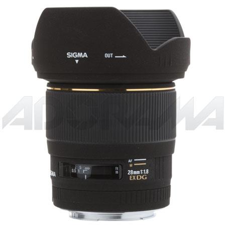 Sigma 28mm f/1.8 EX DG Aspherical Macro AutoFocus Wide Angle Lens with Hood  for Canon EOS Cameras - USA Warranty