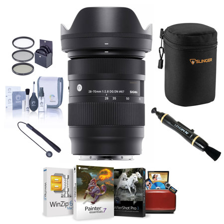 Sigma 28-70mm f/2.8 DG DN Contemporary Lens for Sony E w/Mac Software & Acc Kit