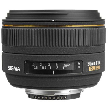 Used Sigma 30mm f/1.4 EX DC HSM AutoFocus Standard Lens for Nikon Digital  SLR Cameras. E