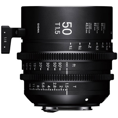 Sigma 50mm T1.5 FF Fully Luminous High-Speed Prime Cine Lens for Canon EF, Feet