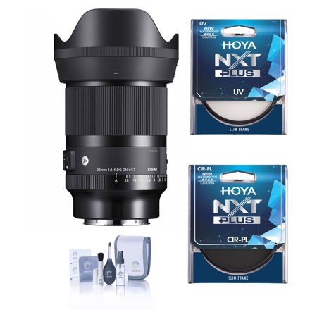 Sigma AF 35mm f/1.4 DG DN ART Lens for Sony E with Hoya 67mm UV+CPL Filter Kit