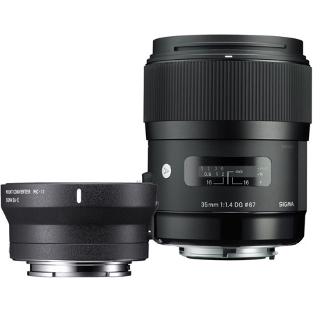 Sigma 35mm F1.4 DG HSM Art Lens for Canon EF and MC-11 Mount Converter Kit