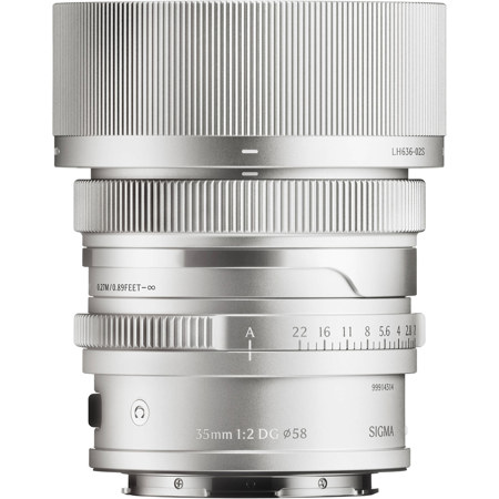 Sigma 35mm f/2 DG Contemporary Lens for L Mount, Silver