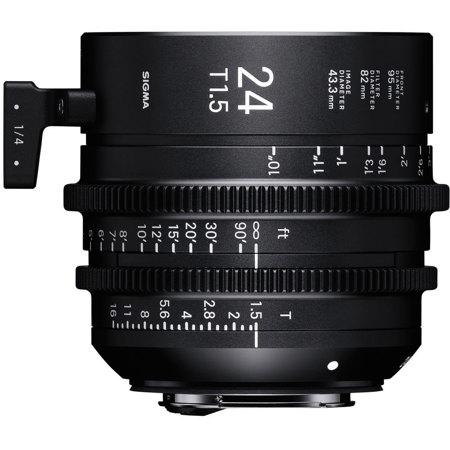 Sigma 24mm T1.5 FF Fully Luminous High-Speed Prime Cine Lens for Sony E, Feet