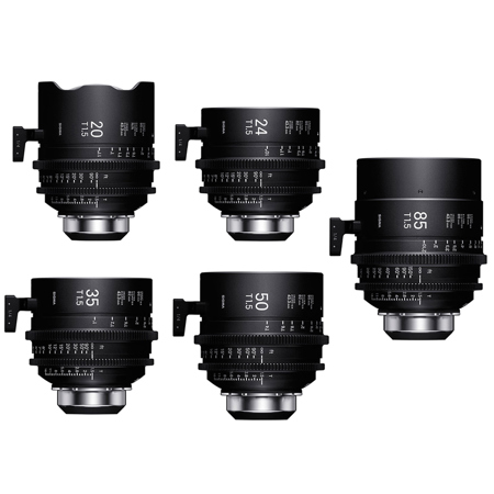 Sigma FF High-Speed Art Prime 5-Lens Kit with /i Technology for PL Mount, Feet