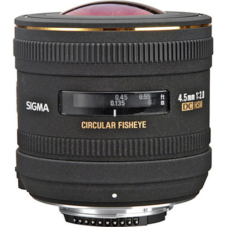 Sigma 4.5mm f/2.8 EX DC HSM Fisheye Lens for Nikon F