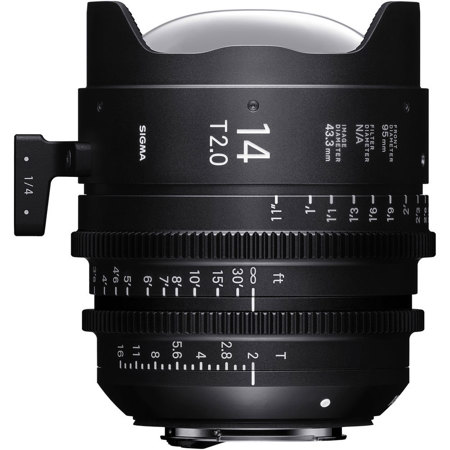 Sigma 14mm T2.0 Fully Luminous High-Speed Prime Cine Lens for PL Mount, Feet