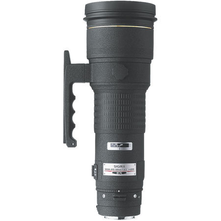 Sigma 500mm f/4.5 D APO EX HSM Auto Focus Telephoto Lens with 46mm rear rotatable drop-in filter holder for Nikon AF D Cameras