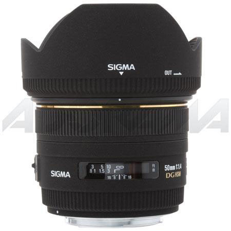 Sigma 50mm f/1.4 EX DG HSM AF Lens for Canon EOS #310101 UV Filter, Cleaning Kit