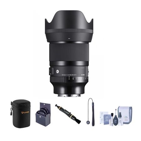Sigma 50mm f/1.4 DG DN Art Lens for Sony E with Essential Kit
