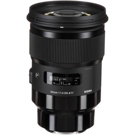 Sigma 50mm f/1.4 DG HSM Art Lens for Sony E, Black