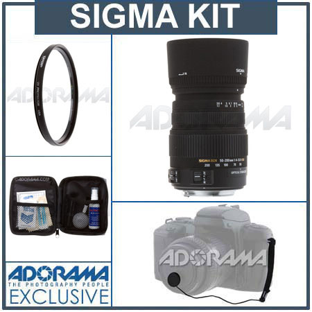 Sigma 50mm-200mm f/4-5.6 DC OS HSM Compact Lens f/Canon DSLRs #686101 -BUNDLE-