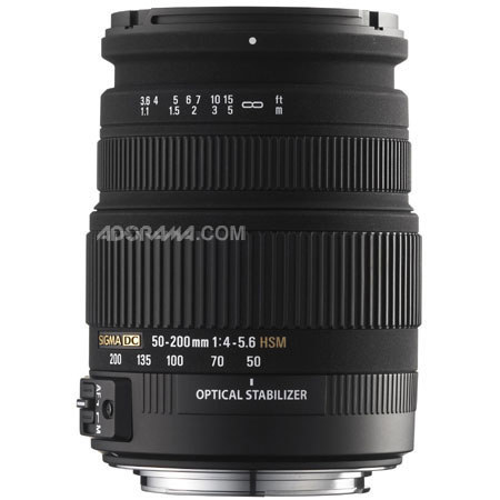 Sigma 50-200mm f/4-5.6DC OS HSM Telephto Lens f/NikGRAY