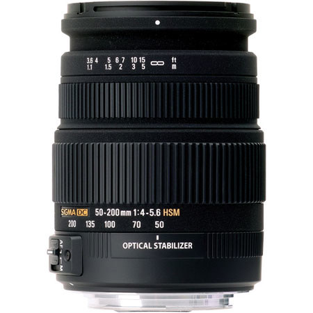 Sigma 50mm-200mm f/4-5.6 DC OS HSM Lens for Nikon AF #686306 w/55m UV Filter ++