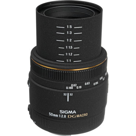 Sigma 50mm f/2.8 EX DG Auto Focus Macro Lens for Canon EOS Cameras.