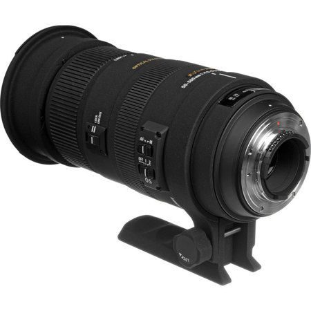 Sigma Disc. 50-500mm f4-6.3 EX APO RF HSM Telephoto Zoom Lens with Hood for Minolta Maxxum Cameras.