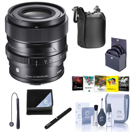 Sigma 65mm f/2.0 DG DN Contemporary Lens for Sony E with PC Software & Acc Kit