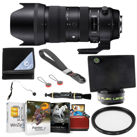 Sigma 70-200mm f/2.8 DG OS HSM Sports Lens for Nikon with Mac Software &  Acc Kit