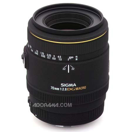 Sigma 70mm f/2.8 EX DG Auto Focus Macro Lens for the Maxxum & Sony Alpha Mount.