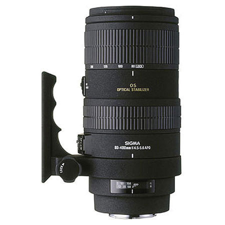 Sigma 80-400mm f/4.5-5.6 EX DG OS (Optical Stabilizer) APO IF Tele Zoom Lens with Hood for Sigma Cameras