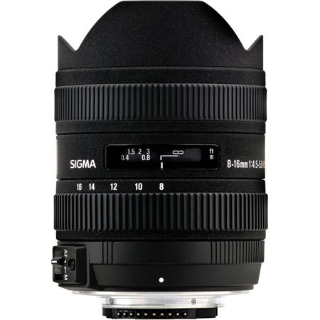 Sigma 8-16mm f/4.5-5.6 DC HSM Lens for Nikon DSLR, USA w/Accessory Bundle