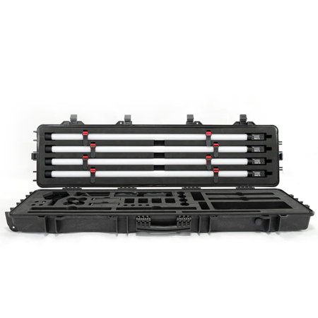 SGC Lights Gaffer Kit w/4x Prism 120 SE 4' RGBWW LED Light and Charging Station