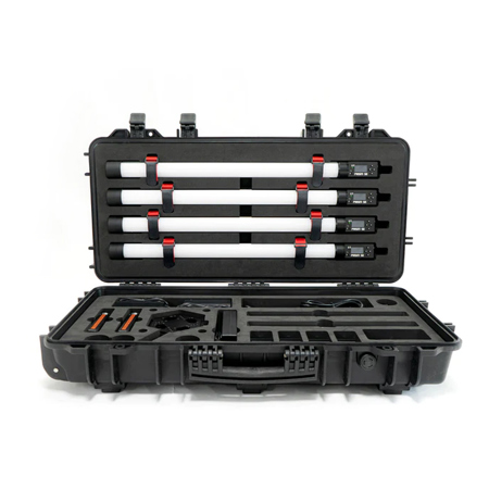SGC Lights Gaffer Kit with 4x Prism 60 Special Edition 2' RGBWW Ultimate LED Tube Light and Charging Station
