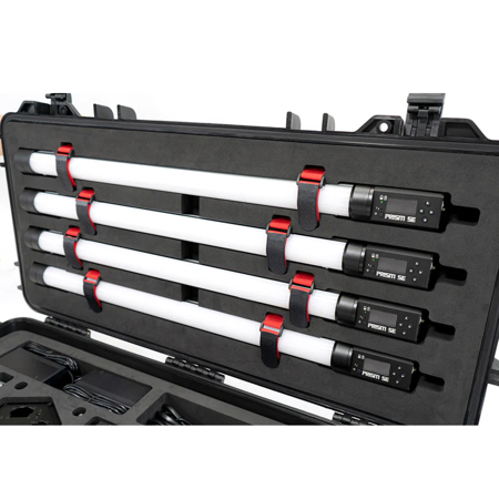 SGC Lights Gaffer Kit w/4x Prism 60 SE 2' RGBWW LED Light and Charging Station