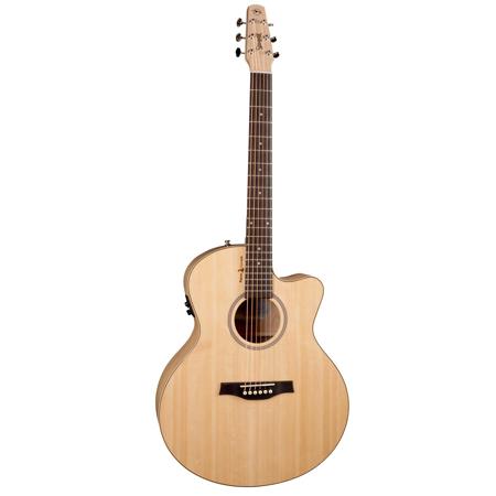 Seagull Natural Elements Mini Jumbo Cutaway Acoustic Electric Guitar Natural 036462