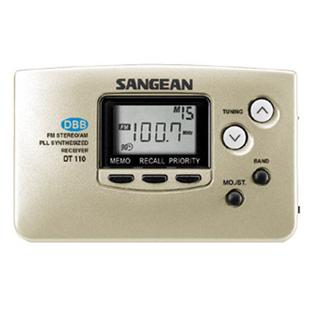 Sangean Portable AM/FM Stereo Radio, Champagne