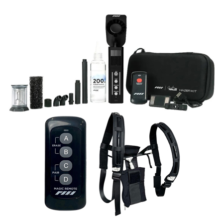 PMI SmokeNINJA Pro Wireless Handheld Mini Smoke Machine Hazer Kit, Bundle with Smoke Vest and Magic Remote
