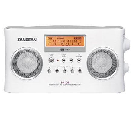 Sangean FM-Stereo RDS (RBDS)/AM Digital Tuning Receiver, White