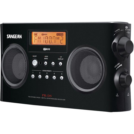 Sangean FM/AM-Stereo RDS (RBDS) Digital Tuning Portable Receiver, Black
