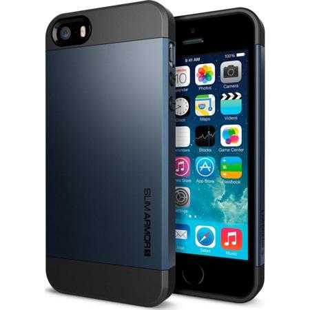 Spigen Slim Armor S Case for Apple iPhone 5/5S, Metal Slate