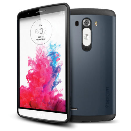 Spigen Slim Armor Case for LG G3 Smartphone, Metal Slate